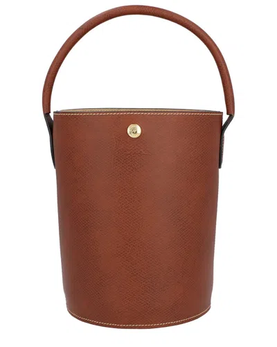 LONGCHAMP EPURE SMALL LEATHER BUCKET BAG