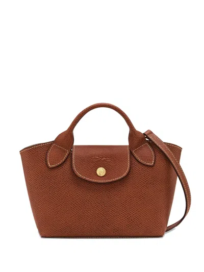 Longchamp Épure Textured Leather Mini Bag In Brown