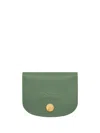 Longchamp `epure Timeless` Card Holder In Green