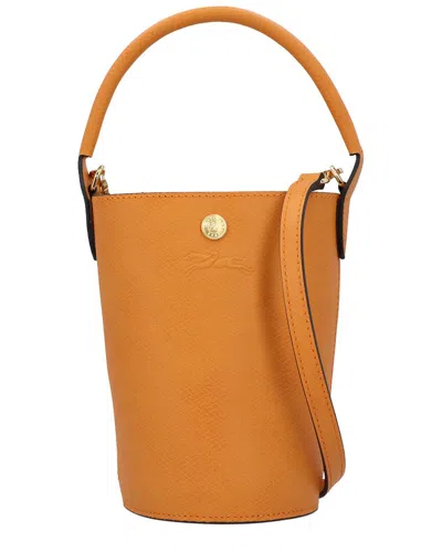 Longchamp Epure Xs Leather Crossbody Bucket Bag In Orange