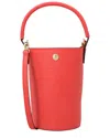 Longchamp Cuir De Russie Bucket Bag In Red