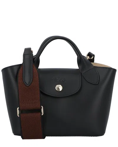 Longchamp Epure Xs Leather Tote In Black