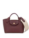 Longchamp Épure Xs Logo-embossed Tote Bag In Burgundy