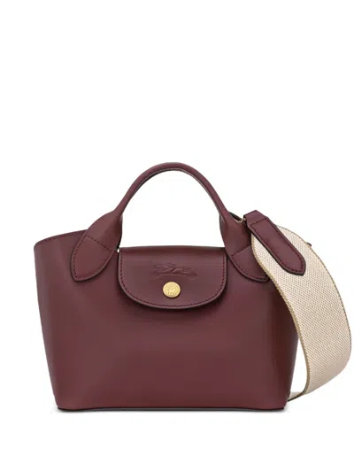 Longchamp Épure Xs Logo-embossed Tote Bag In Burgundy