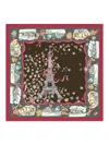 Longchamp Seidenschal Mit Equestrian Tower-print In Brown