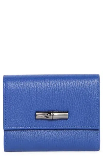 Longchamp Essential Compact Wallet In Blue