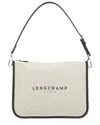 Longchamp Essential Large Canvas Hobo Bag In White