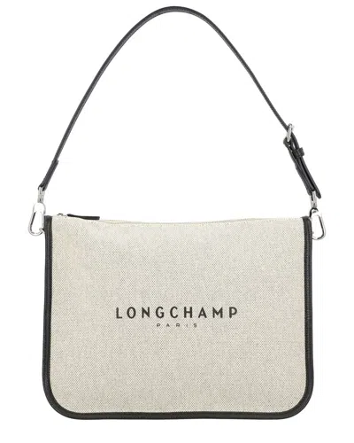 Longchamp Essential Large Canvas Hobo Bag In White