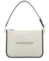 Longchamp Essential Large Canvas Hobo Bag In White