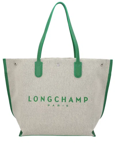 Longchamp Essential Large Canvas Long Handle Tote In White