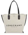 Longchamp Essential Large Canvas Long Handle Tote, White In White