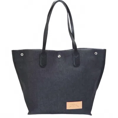 Longchamp Essential Open Tote In Denim In Multi
