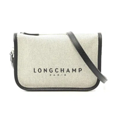 Longchamp Essential S Crossbody Bag Fabric Leather In Sand