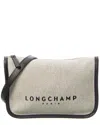 Longchamp Essential Small Canvas Crossbody In White
