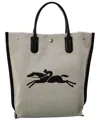 LONGCHAMP ESSENTIAL TOILE CANVAS & LEATHER TOTE