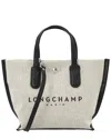 Longchamp Essential Toile Xs Canvas Top Handle Bag In White
