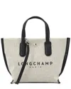 Longchamp Essential Toile Xs Canvas Top Handle Bag In White