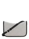 Longchamp Essential White Crossbody Bag With Logo Lettering On The Front And Adjustable And Removable Shoulder In Ecru
