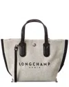 Longchamp Essential Toile Xs Canvas Top Handle Bag In White