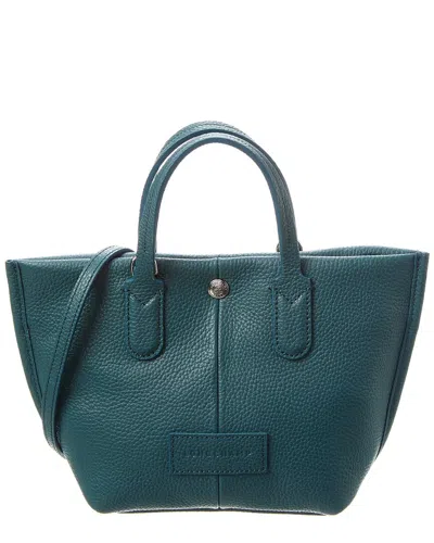 Longchamp Essential Xs Leather Tote In Green