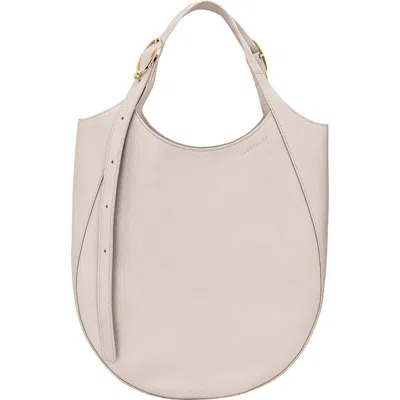 Longchamp Extra Large Le Foulonné Leather Tote In White