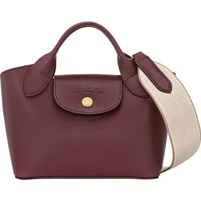 Longchamp Extra Small Épure Timeless Leather Crossbody Bag In Burgundy