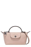 Longchamp Extra Small Le Pliage Xtra Leather Clutch In Beige