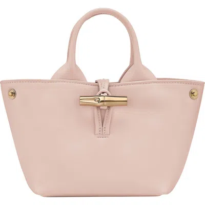 Longchamp Extra Small Le Roseau Leather Bucket Bag In Pink