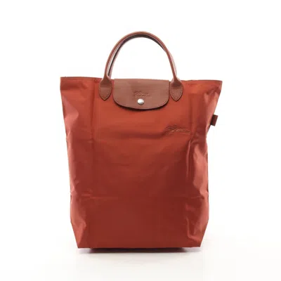 Longchamp Fabric Leather Le Pliage Green Tote Bag Shopping Bag 10168919404 In Brown