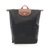 Longchamp Fabric Leather Le Pliage Original Backpack 10284089001 In Black