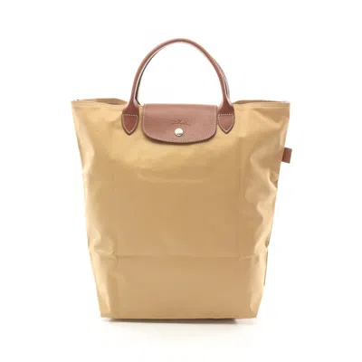 Longchamp Fabric Leather Le Pliage Original Tote Bag 10168089p86 In Sand