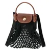 Longchamp Filet Mesh Le Pliage Xs Bag In Black In Black