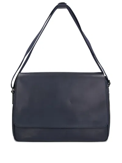 Longchamp Flap-closure Leather Satchel Bag In Blue