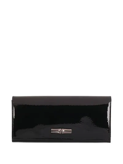 Longchamp Flap Wallet In Black