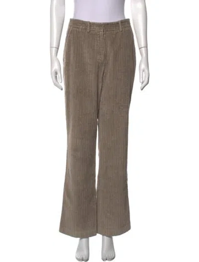 Pre-owned Longchamp Flared Pants In Neutrals