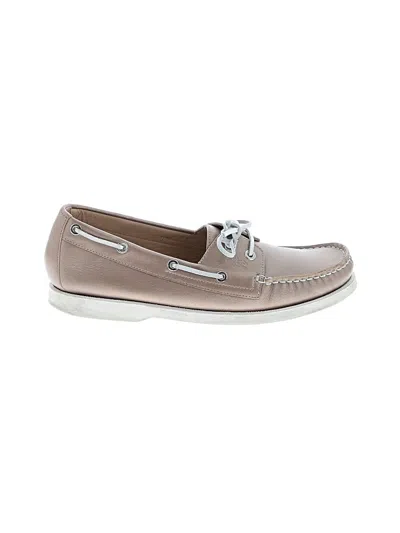 Pre-owned Longchamp Flats In Tan