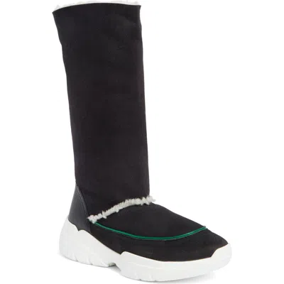 Longchamp Fleece Lined Tall Boot In Black