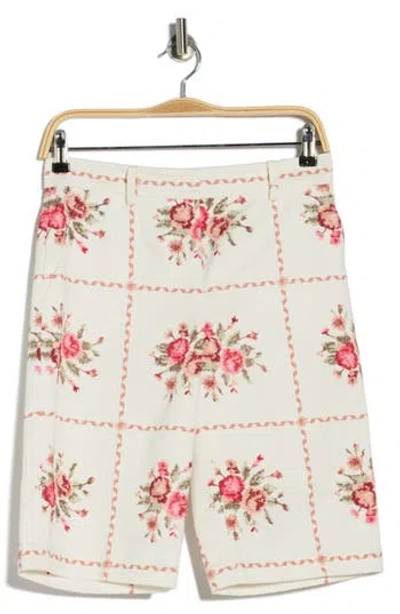 Longchamp Floral Bermuda Shorts In Neutral