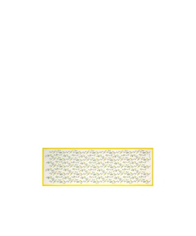 Longchamp Floral-embroidered Scarf In Gray