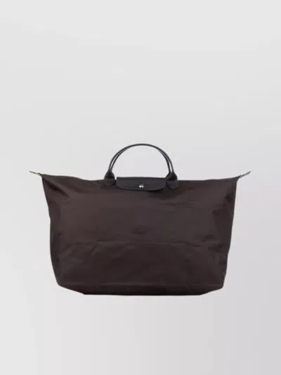Longchamp Foldable Top Handles Tote Bags In Black