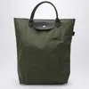 Longchamp Forest-coloured M Le Pliage Green Shopping Bag In Green