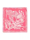 Longchamp Forêt  Scarf 50 In ピンク