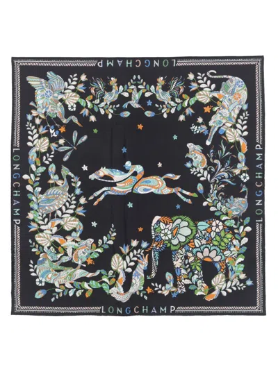 Longchamp Forêt  Scarf In 蓝色