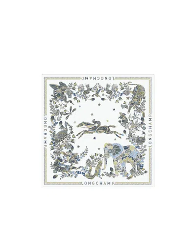 Longchamp Foret  Silk Scarf 90 In Multi