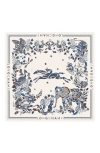 Longchamp Foret Square Silk Scarf In Blue