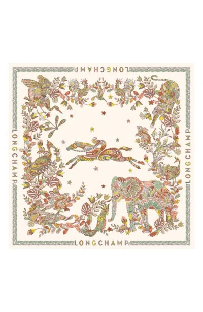 LONGCHAMP LONGCHAMP FORET SQUARE SILK SCARF