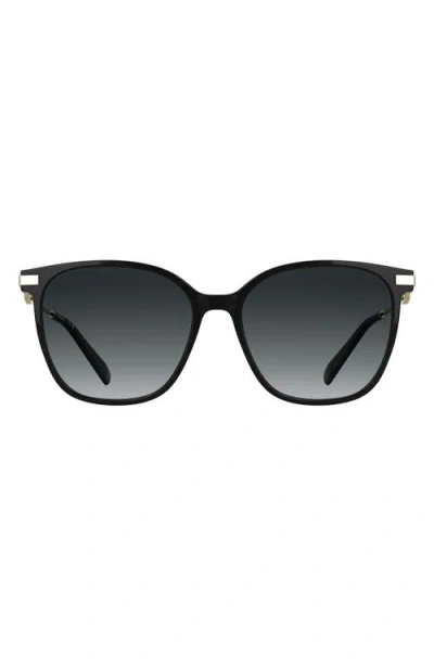 Longchamp Foulonn 55mm Gradient Modified Rectangular Sunglasses In Black