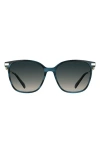 Longchamp Foulonn 55mm Gradient Modified Rectangular Sunglasses In Blue