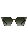 Longchamp Foulonn 55mm Gradient Modified Rectangular Sunglasses In Green