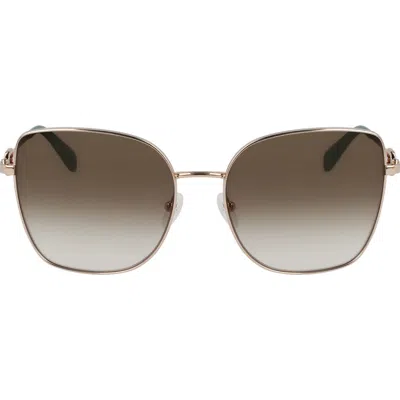 Longchamp Foulonn 58mm Gradient Butterfly Sunglasses In Brown